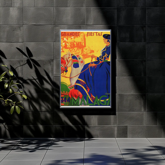 Malaga Festival 1944 Travel Poster