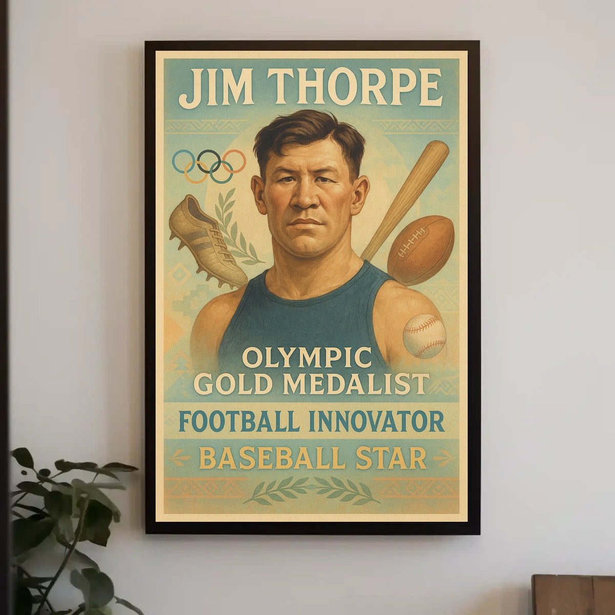 Celebrating a Sports Legend Jim Thorpe Poster