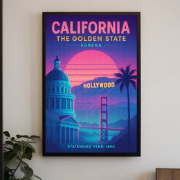 California The Golden State Poster