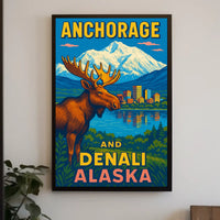 Anchorage And Denali, Alaska Poster
