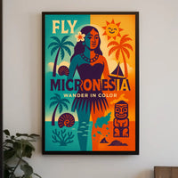 Fly Micronesia Wander in Color Poster
