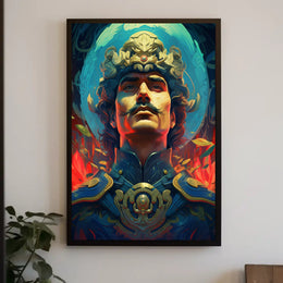 Regal Fantasy Warrior Art Poster Abstract, Artistic, or Pop Culture Poster