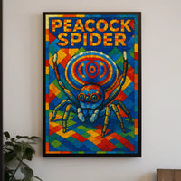 Peacock Spider Mosaic Poster