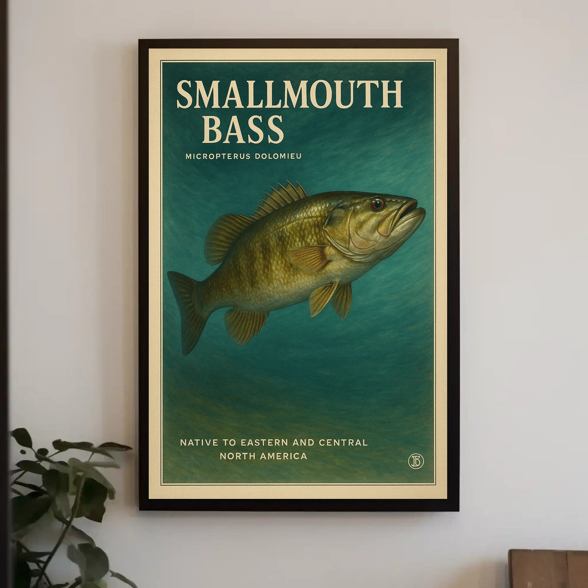 Smallmouth Bass Native Fish of North America Poster