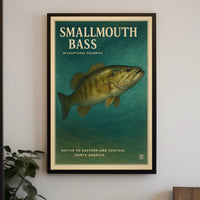 Smallmouth Bass Native Fish of North America Poster
