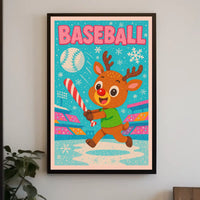 Holiday Baseball Fun Poster