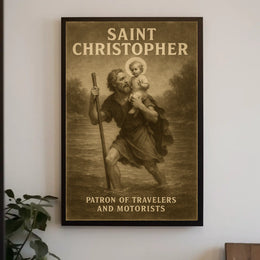 Saint Christopher Patron Of Travelers Poster