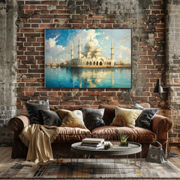 Majestic Mosque by the Water Poster