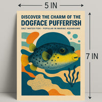 Dogface Pufferfish Poster Wall Art Print PosterGoat