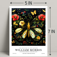 William Morris Butterfly Design Artistic Poster