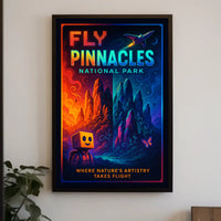 Fly Pinnacles National Park Poster Vintage Travel