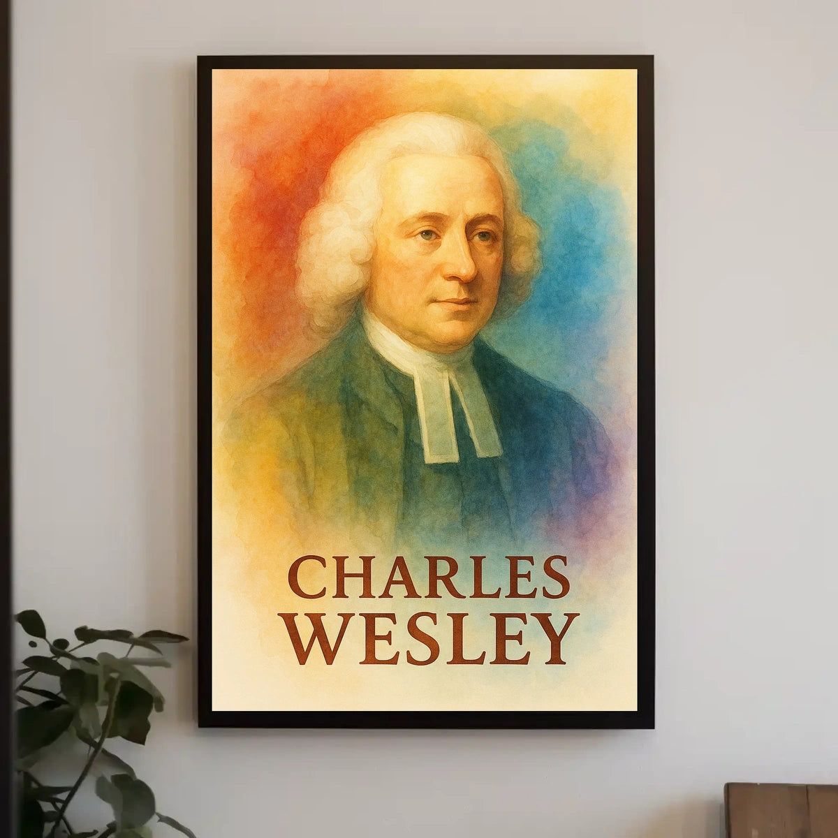 Charles Wesley Heritage Poster: Classic 18th-Century Portrait Art