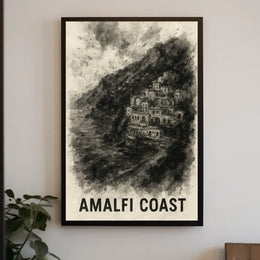 Amalfi Coast Poster Wall Art 18x24 Travel Decor Collection