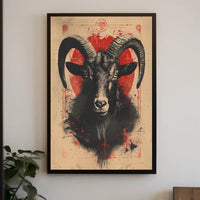 Majestic Goat Art Print Poster for Home Decor and Nature Lovers PosterGoat