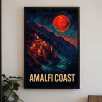 Amalfi Coast A Vibrant Landscape Poster Wall Art Decor