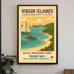 Virgin Islands Caribbean Paradise Poster