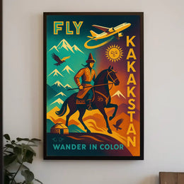 Wander In Color Explore Kazakhstan Poster