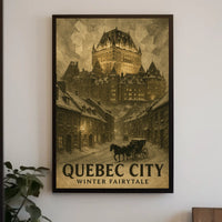 Quebec City Winter Fairytale Poster