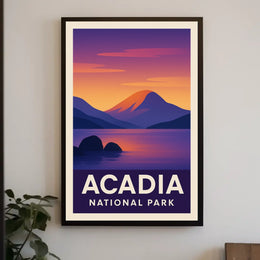 Acadia National Park Decor Lovers Vintage Poster