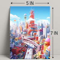 Futuristic Cityscape Poster