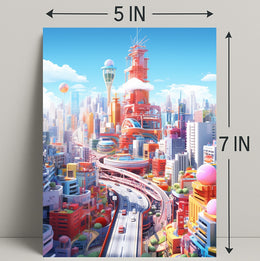Futuristic Cityscape Poster