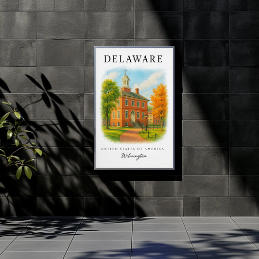 Delaware, Wilmington Signature Series Vintage Travel Poster