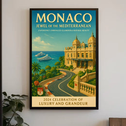 Monaco Jewel of the Mediterranean Poster