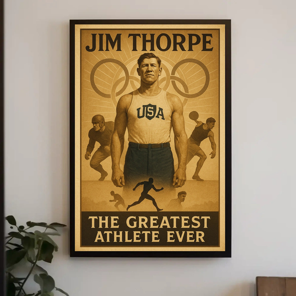 Jim Thorpe Legendary Athlete Poster