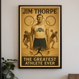 Jim Thorpe Legendary Athlete Poster