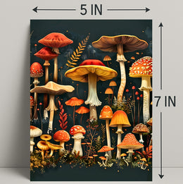 Enchanted Fungi Forest William Morris Art Poster