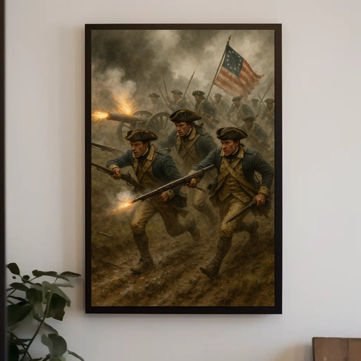 Revolutionary War Battle Scene Poster