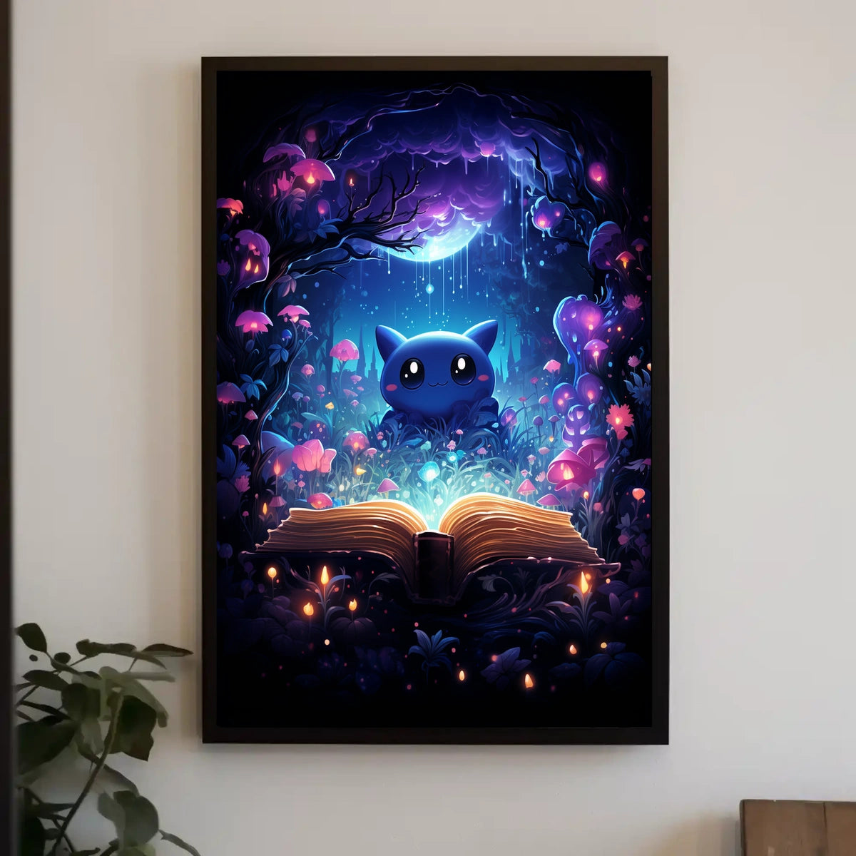 Enchanted Night Mystic Forest Surrealism Dreamers Poster