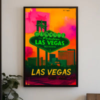 Las Vegas Skyline Pop Art Urban or Cityscape Poster