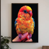 Vibrant Parrot Portrait Poster