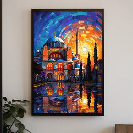 Hagia Sophia Mosaic Reflection Cultural or Heritage Poster