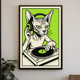 Dj Cat Grooves Poster