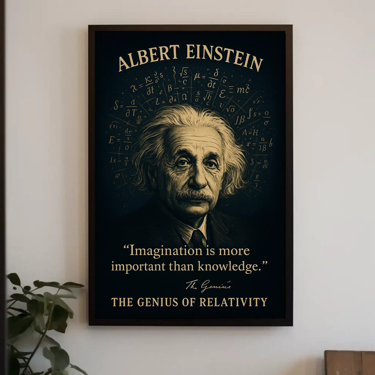 Albert Einstein Relativity Tribute Vintage Poster Art