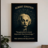 Albert Einstein Relativity Tribute Vintage Poster Art