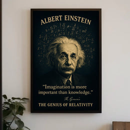 Albert Einstein Relativity Tribute Vintage Poster Art