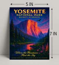 Yosemite National Park Majesty in Granite Poster PosterGoat