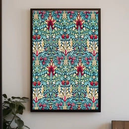 Victorian Floral Elegance: Abstract or Artistic Poster