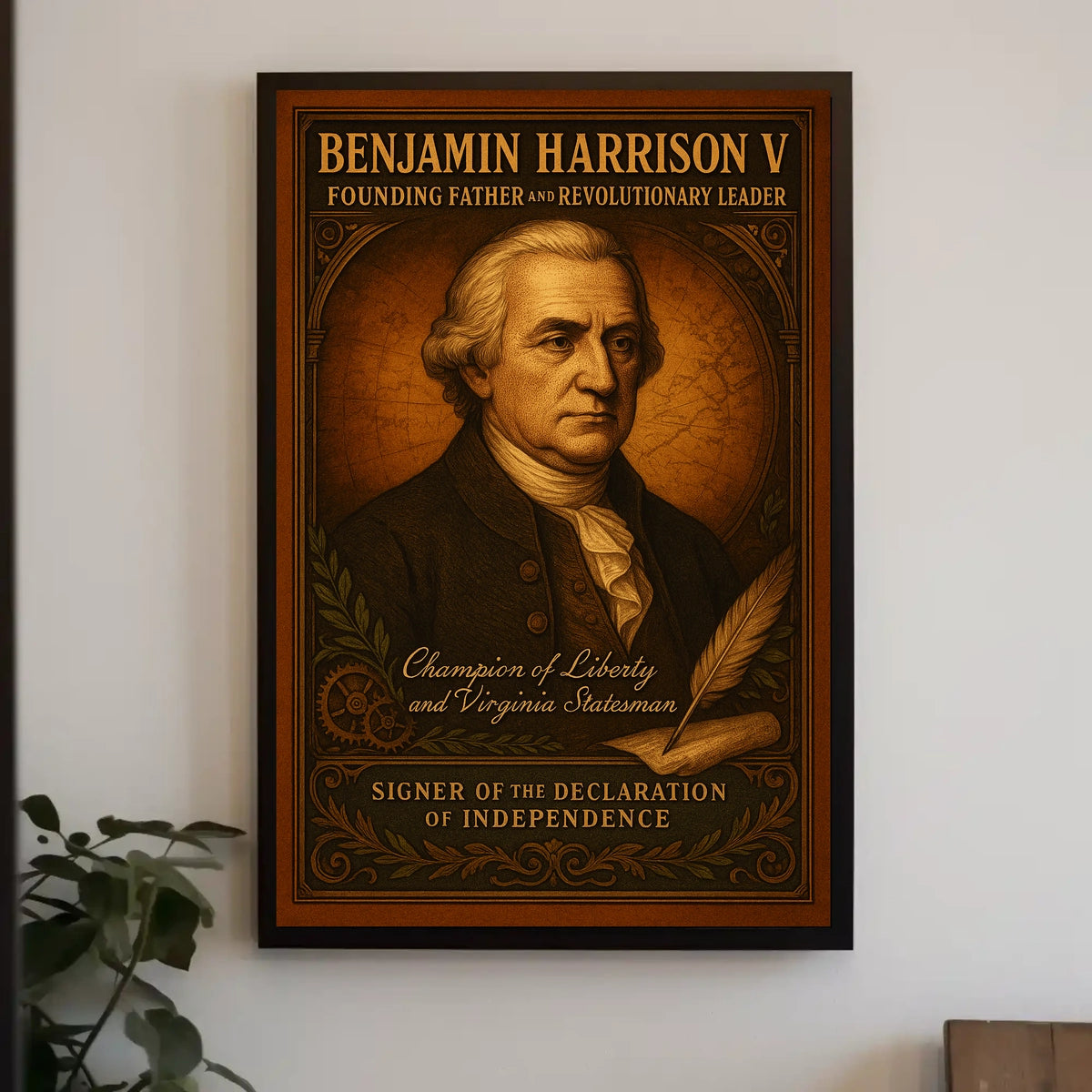Benjamin Harrison V Founding Father Poster