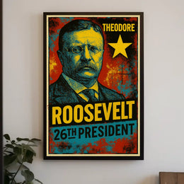 Theodore Roosevelt 26th President of the United States Graffiti Pop Art Poster