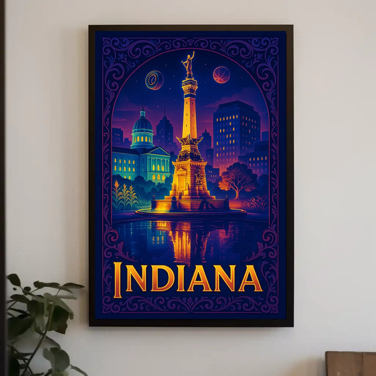 Indiana A Vibrant Tribute Poster