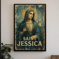 Saint Jessica Vintage Religious Art Poster