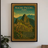 Machu Picchu Vintage Lost City Travel Poster