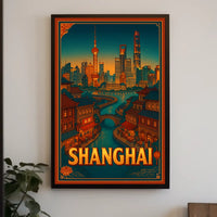 Shanghai Skyline Poster
