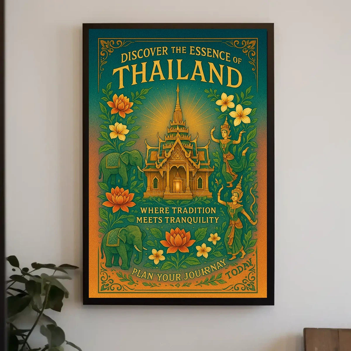 Thailand Tradition Tranquility Travel Art Poster