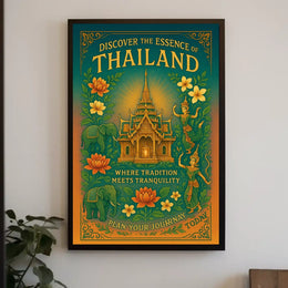 Thailand Tradition Tranquility Travel Art Poster