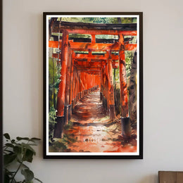 Fushimi Inari Shrine Torii Gates Cultural Heritage Poster PosterGoat